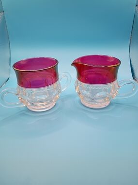 Vintage Tiffin Cream And Sugar Set Excellent Condition